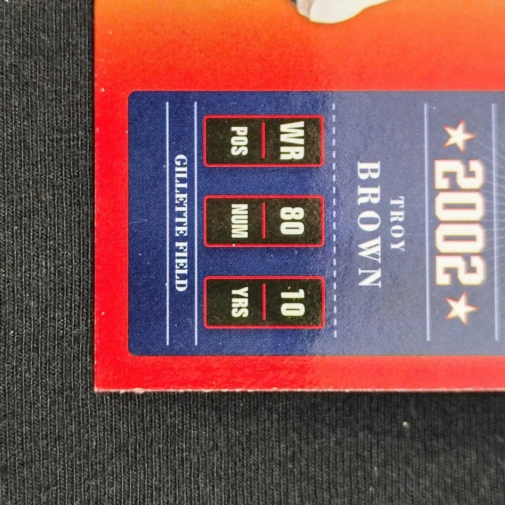 2002 Playoff Contenders #9‎ Troy Brown Football New England Patriots NFL Card